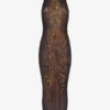 Dlouhé drapované šaty Wood Dlouhé drapované šaty Wood