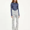 Džíny Curved Denim Flower