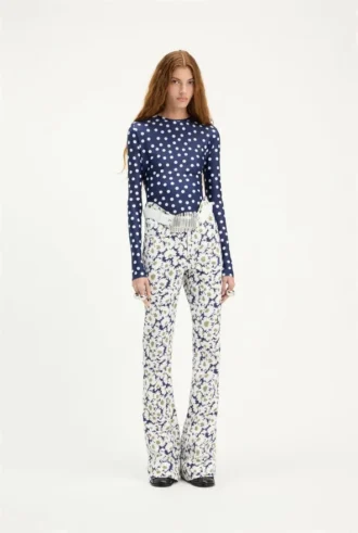 Džíny Curved Denim Flower
