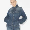 Modrá džínová bundy s oversized rukávy Modrá džínová bundy s oversized rukávy