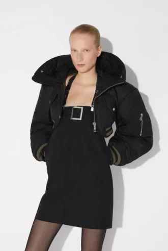 Prošívaná zkrácená bomber bunda