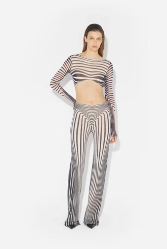 Re-Edition – tmavě modrý Body Morph top s potiskem