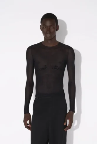 Top Jean Paul Gaultier s flokovaným potiskem